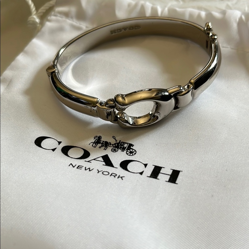 Coach Metallic Silver Bracelet